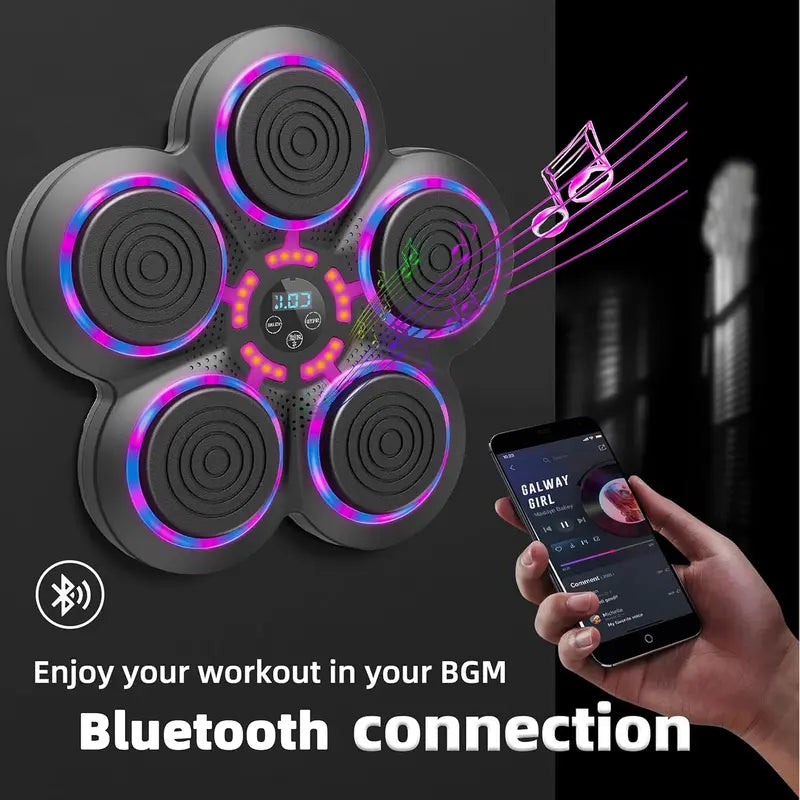 Music Boxing Machine With Boxing Gloves, Smart Bluetooth Boxing Trainer, Boxing Wall Mount Machine for Adults Kids, Electronic Boxing Target Fitness For Home Office Gym